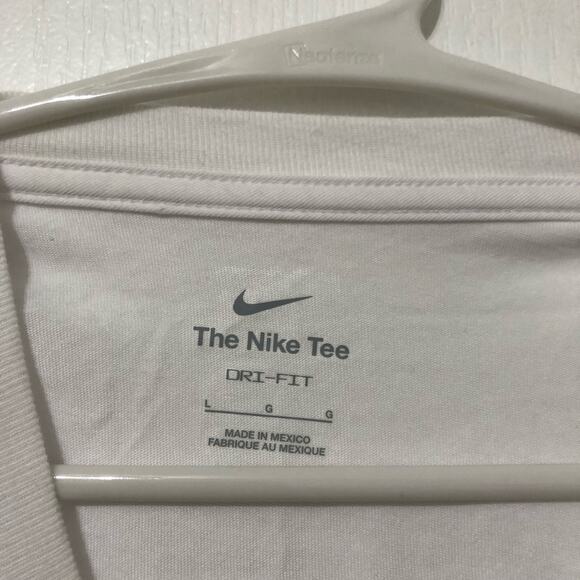 Nike‎ Dri-Fit Men's Tee Shirt Size Large White Graphic Print Long Sleeve NEW - Picture 3 of 15